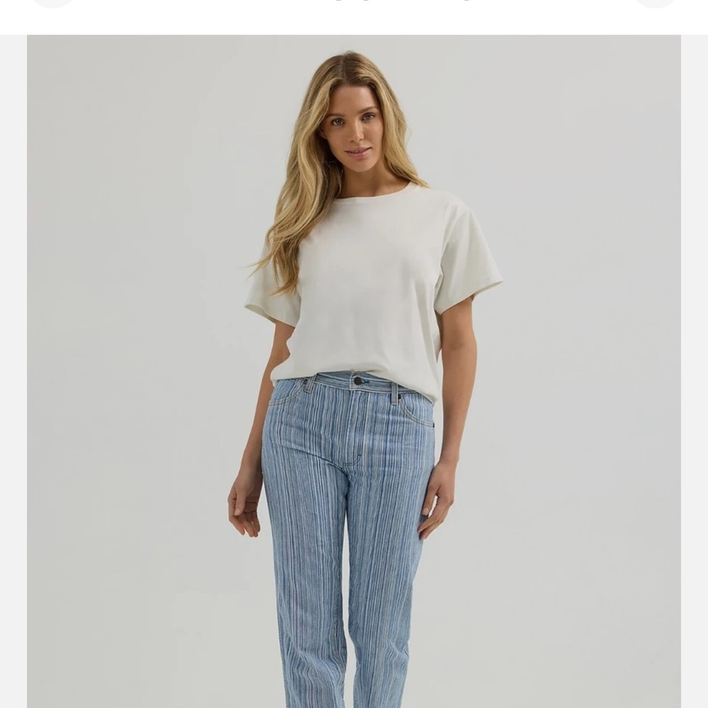 Wrangler Sunset 651 Stripe Mid-Rise Straight Jeans NWT - Picture 3 of 15
